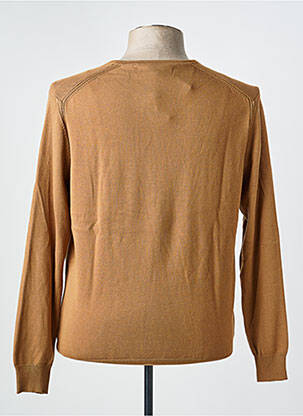 Pull col v manches longues marron BENSON & CHERRY homme