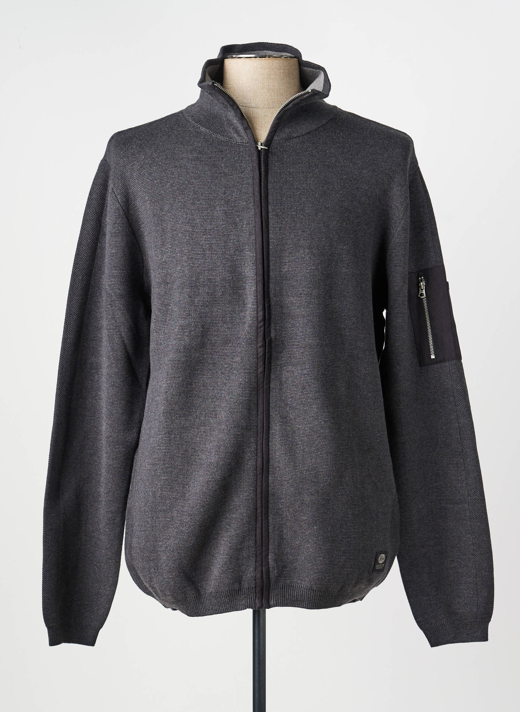 Veste casual resserrée sur le bas gris PETROL INDUSTRIES homme