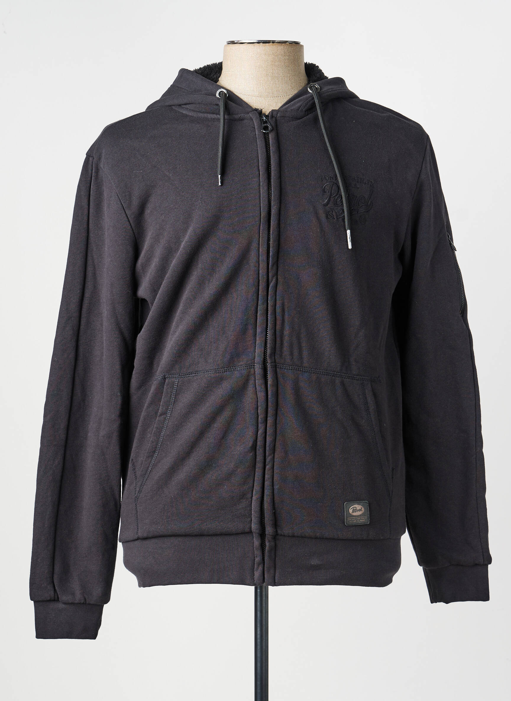 Veste casual resserrée sur le bas noir PETROL INDUSTRIES homme