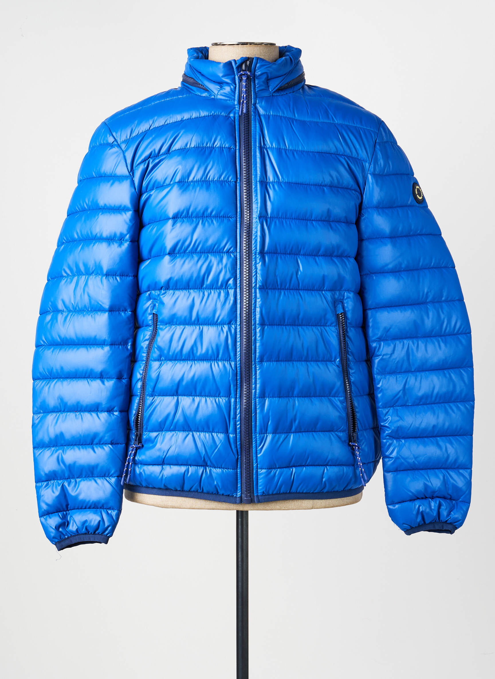 Doudoune manches longues a capuche bleu PEPE JEANS homme