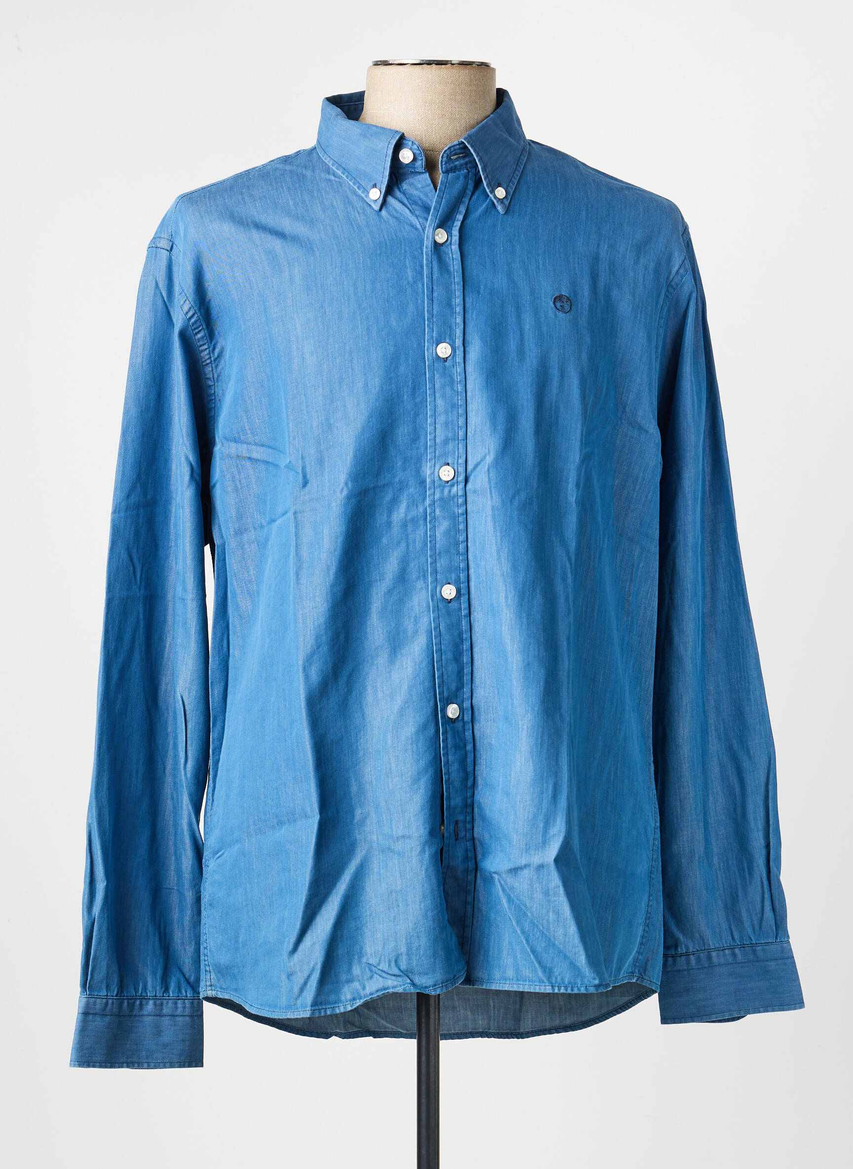 Chemise manches longues coupe droite bleu NORTH SAILS homme