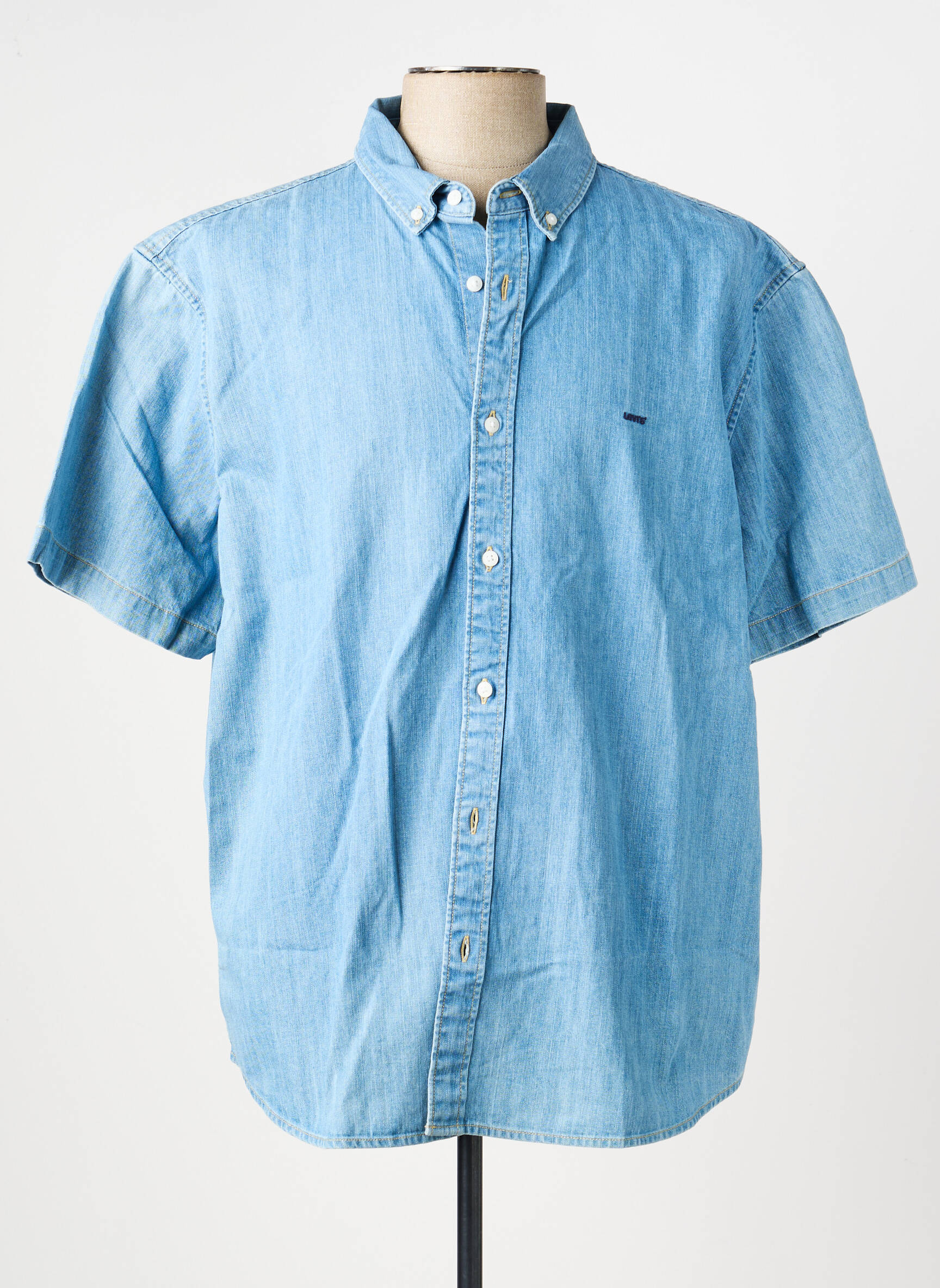 Chemise manches courtes coupe droite bleu LEVI'S homme