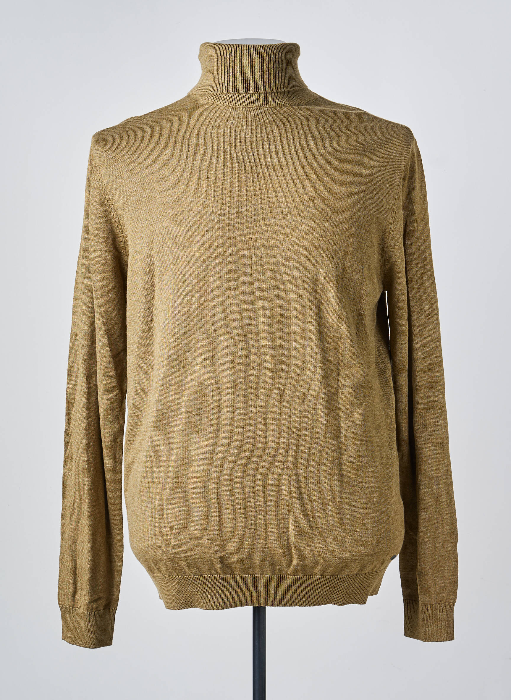 Pull col roulé stretch manches longues vert PETROL INDUSTRIES homme