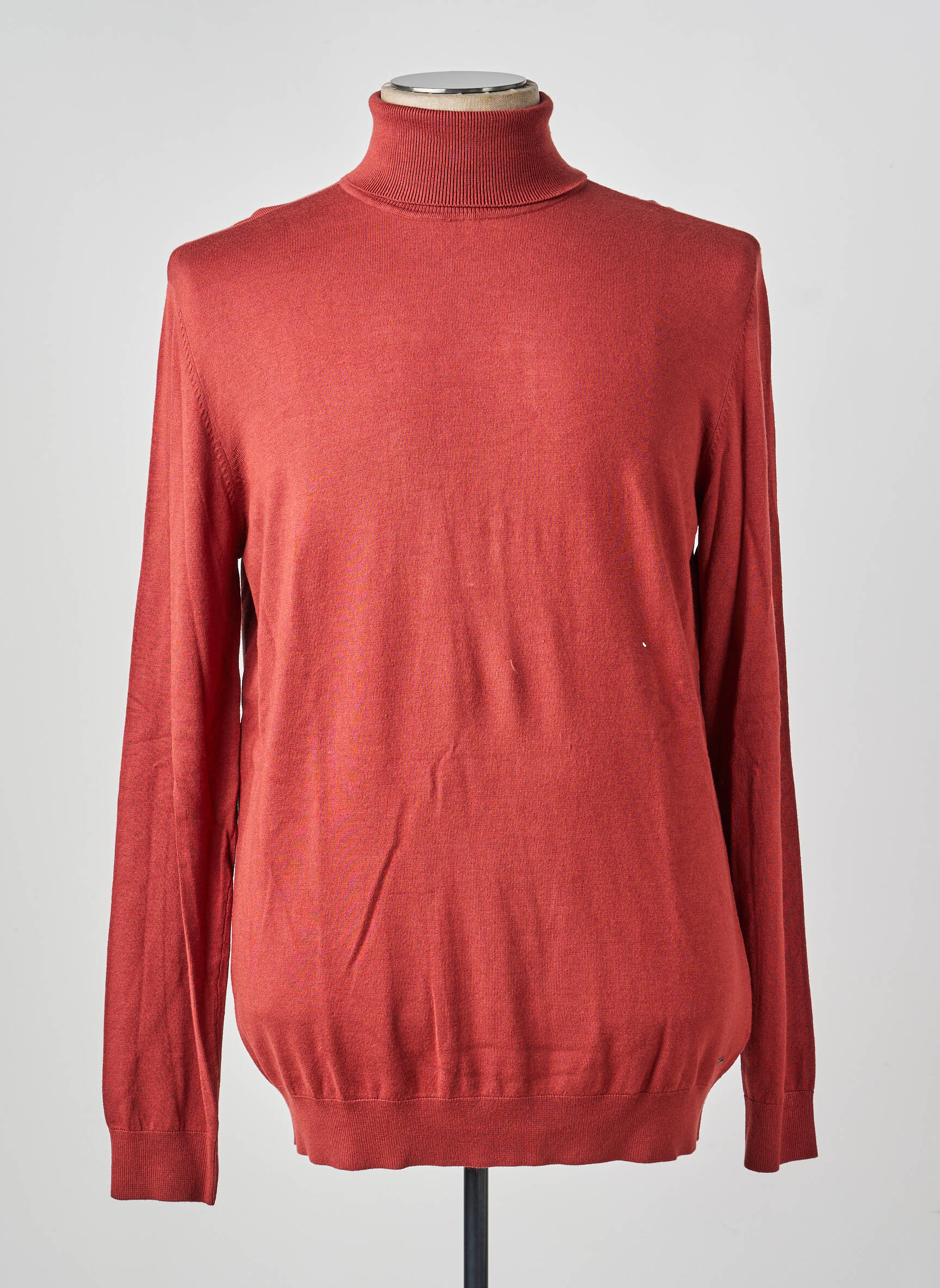 Pull col roulé stretch manches longues rouge PETROL INDUSTRIES homme