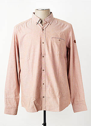 Chemise manches longues poches marron TBS homme