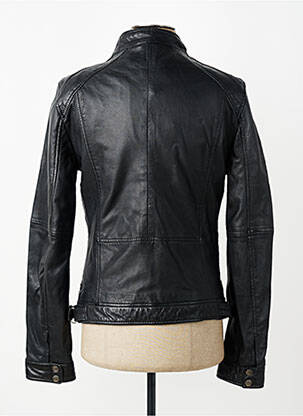 Veste en cuir finition intérieure doublure satiné marron OAKWOOD homme