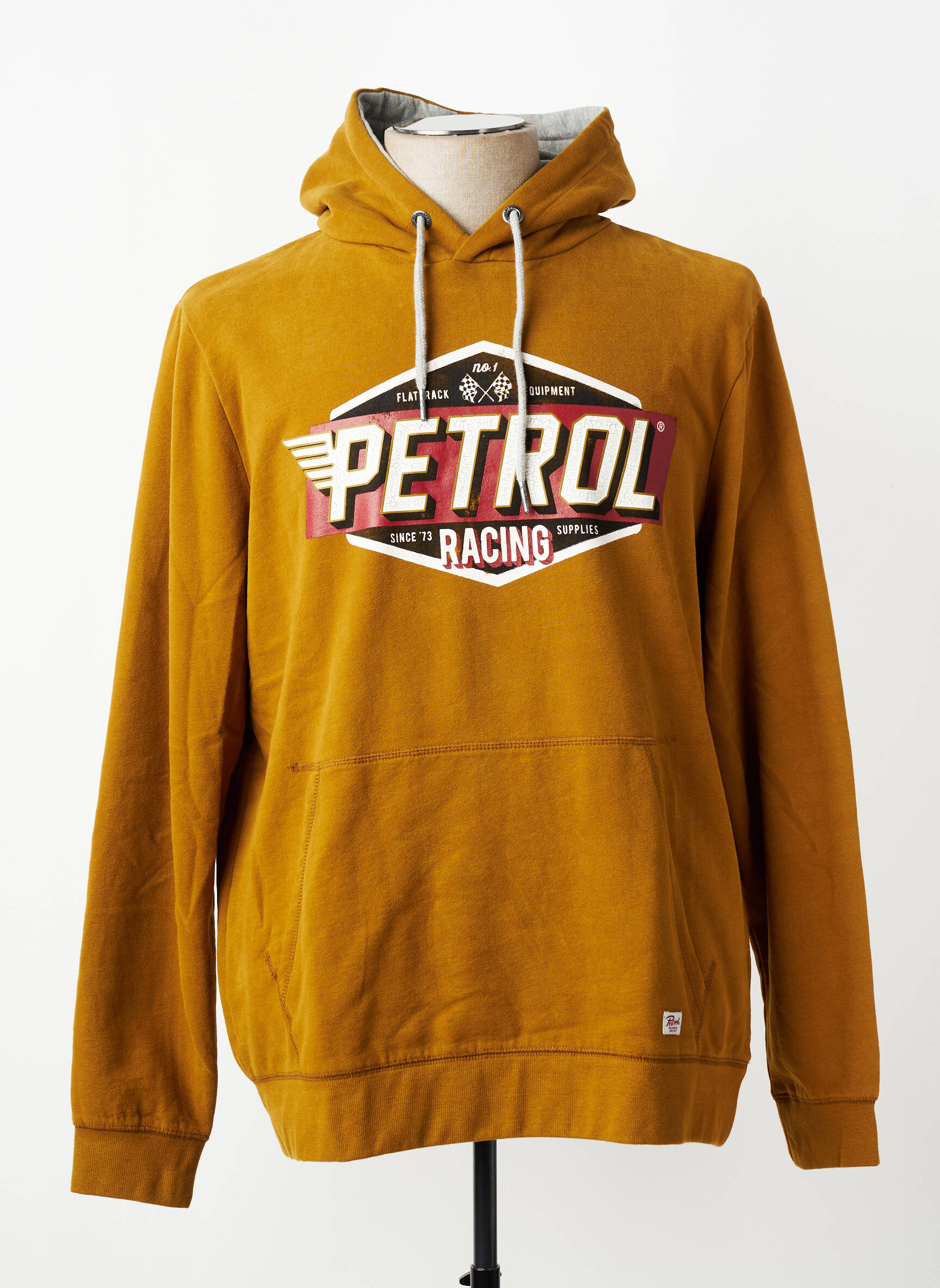 Sweat-shirt à capuche tissage jersey manches longues jaune PETROL INDUSTRIES homme