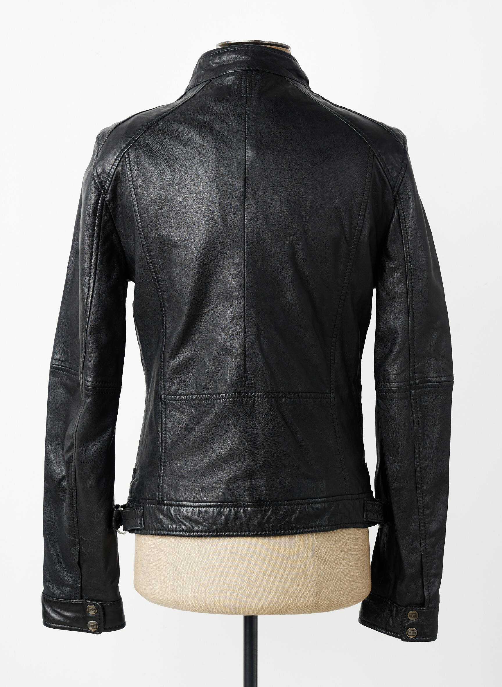 Veste en cuir finition intérieure doublure satiné marron OAKWOOD homme