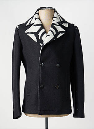 Manteau court coupe droite sans capuche noir PIERRE TALAMON femme