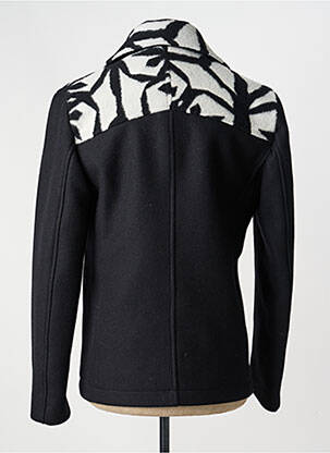 Manteau court coupe droite sans capuche noir PIERRE TALAMON femme