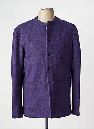 Veste casual col rond violet PIERRE TALAMON femme