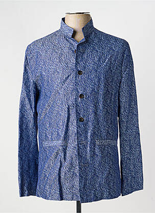Veste casual fermeture boutonnée sur le devant bleu PIERRE TALAMON homme