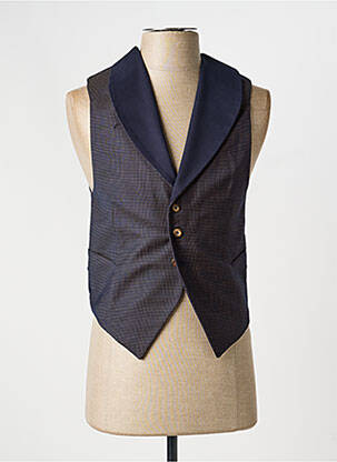 Gilet sans manche poches bleu PIERRE TALAMON homme