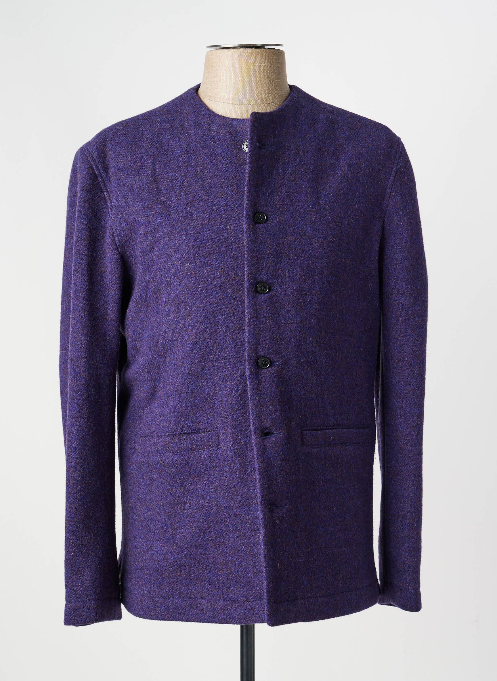 Veste casual col rond violet PIERRE TALAMON femme