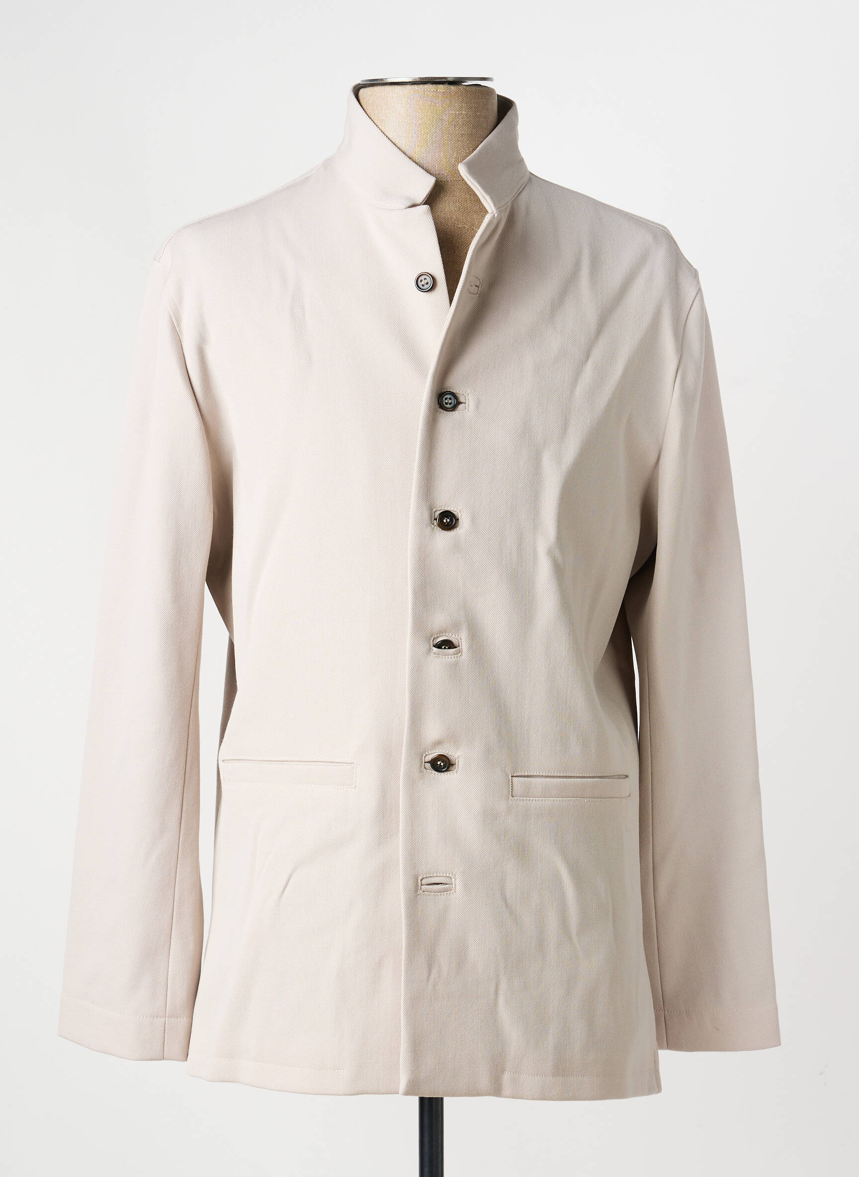 Veste casual fermeture boutonnée sur le devant beige PIERRE TALAMON homme