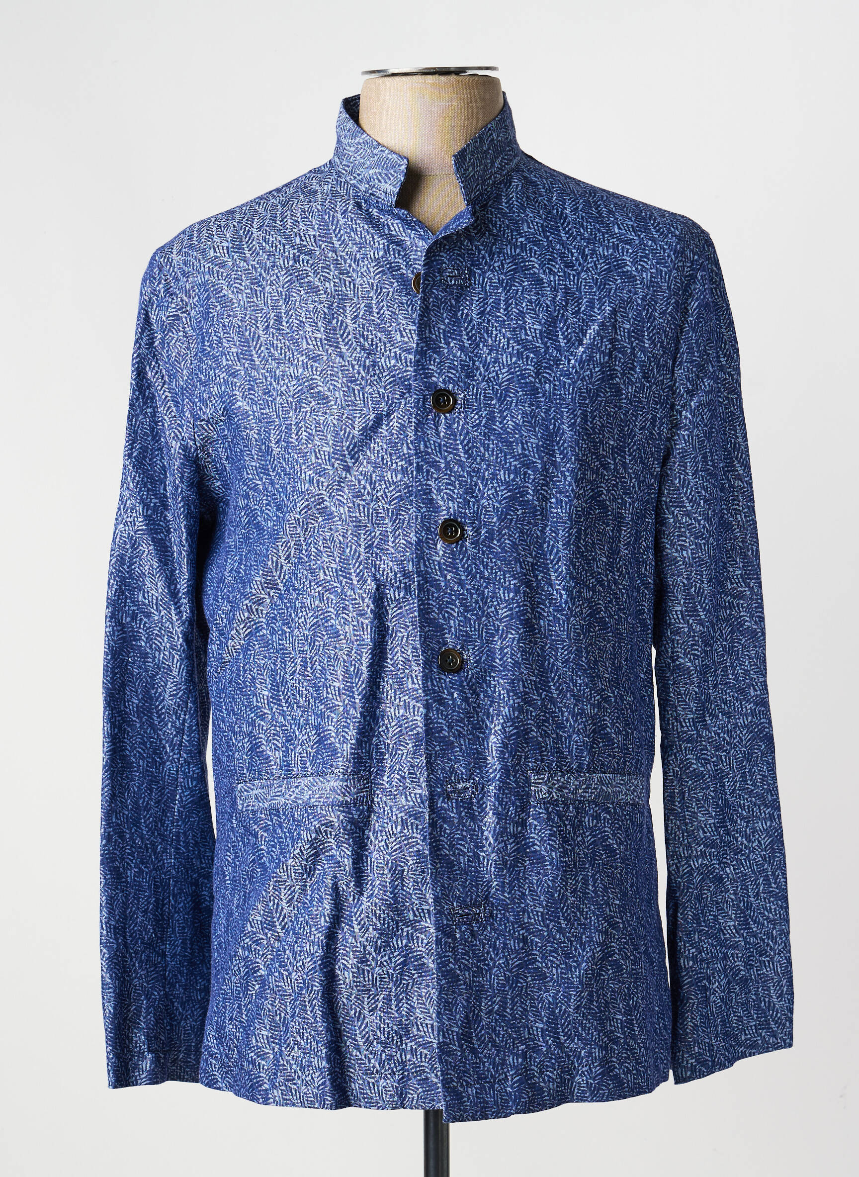 Veste casual coupe droite bleu PIERRE TALAMON homme