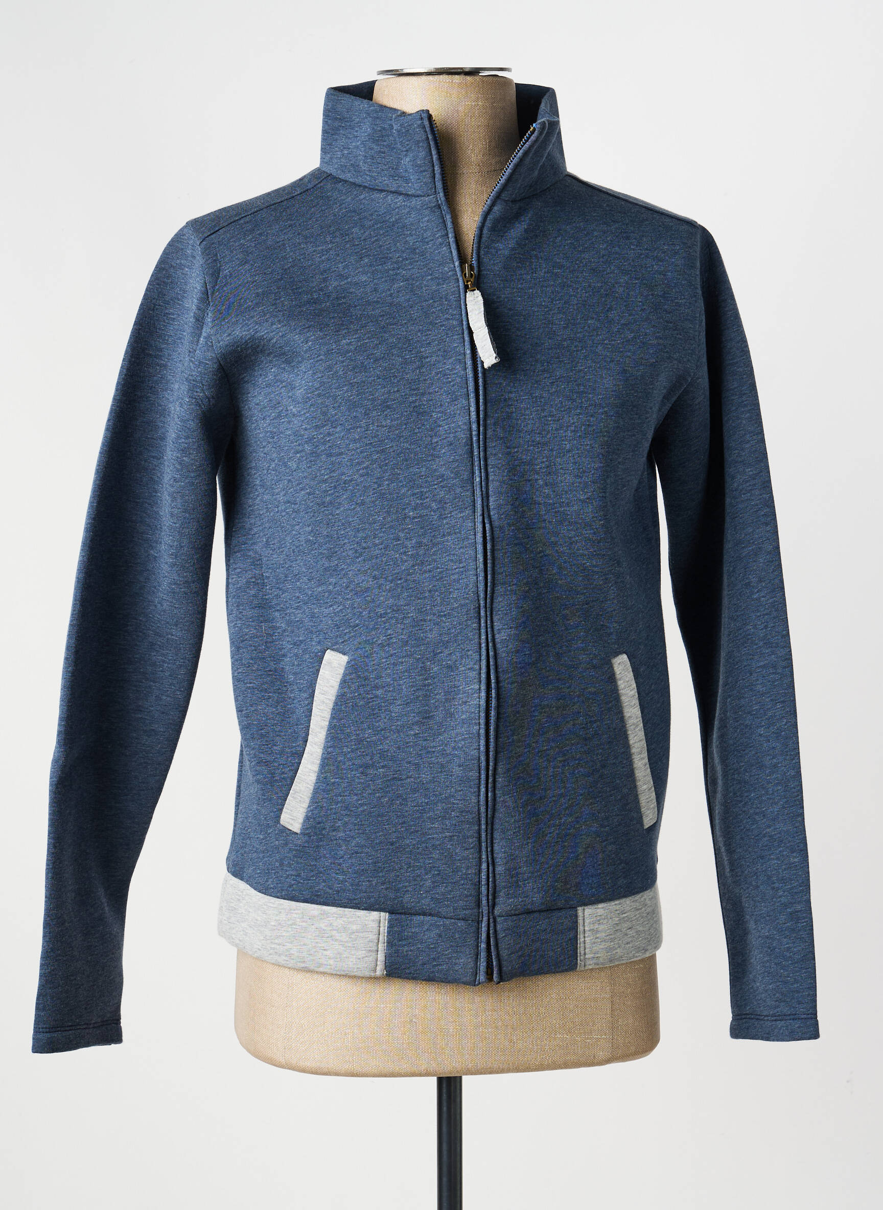 Veste casual resserrée sur le bas bleu PIERRE TALAMON homme