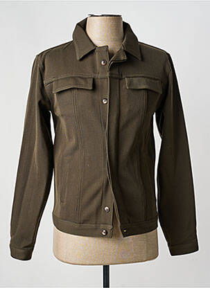 Veste casual fermeture boutonnée sur le devant vert PIERRE TALAMON homme