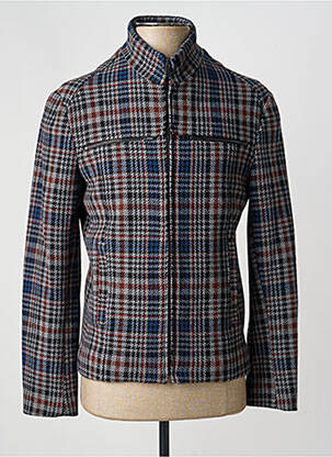 Veste casual col col montant bleu PIERRE TALAMON homme