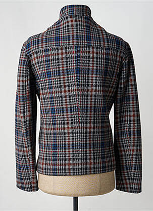 Veste casual col col montant bleu PIERRE TALAMON homme