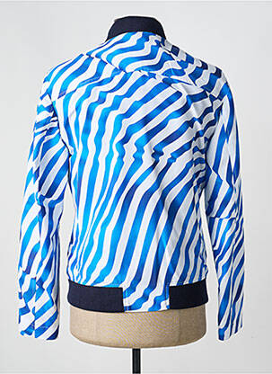 Blouson finition intérieure doublure satiné bleu PIERRE TALAMON homme