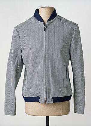 Blouson finition intérieure doublure satiné bleu PIERRE TALAMON homme