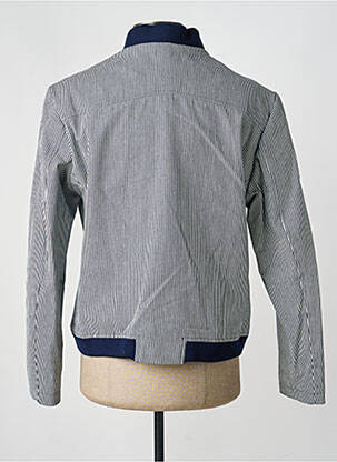 Blouson finition intérieure doublure satiné bleu PIERRE TALAMON homme