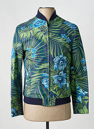 Blouson finition intérieure doublure satiné vert PIERRE TALAMON homme
