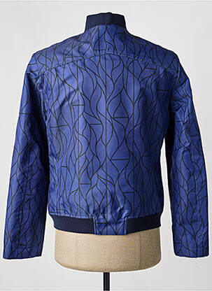 Blouson finition intérieure doublure satiné bleu PIERRE TALAMON homme