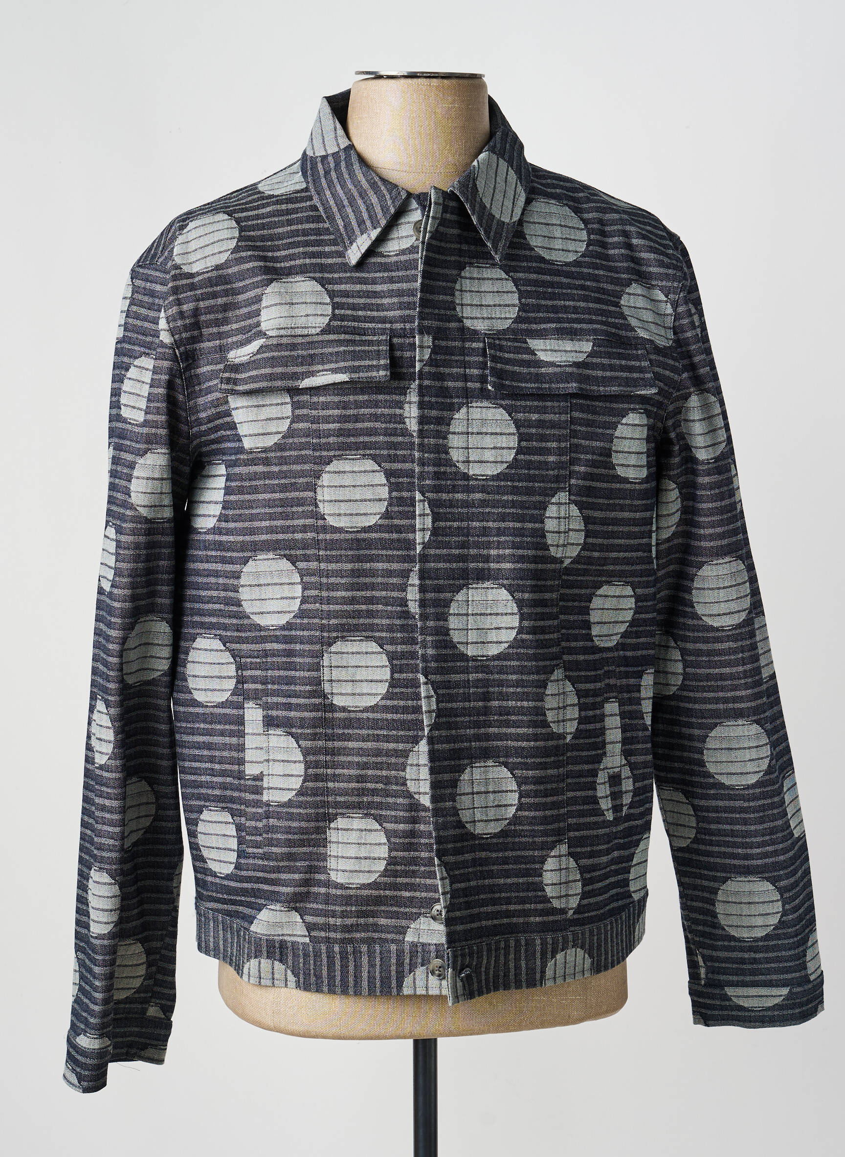 Veste casual fermeture boutonnée sur le devant gris PIERRE TALAMON homme