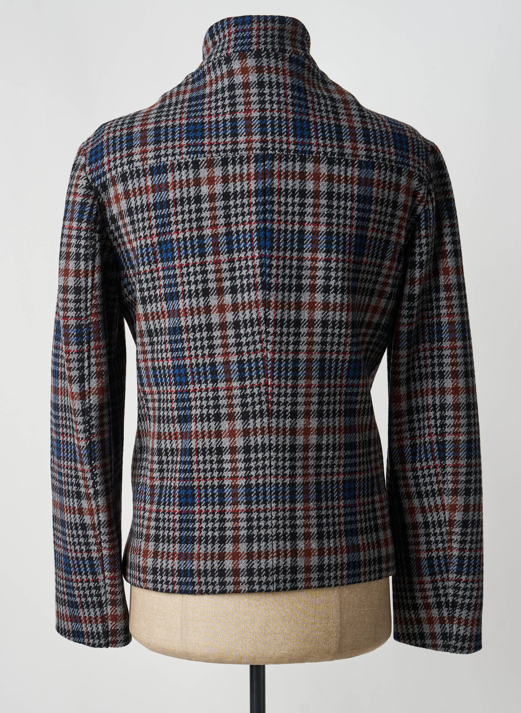 Veste casual col col montant bleu PIERRE TALAMON homme