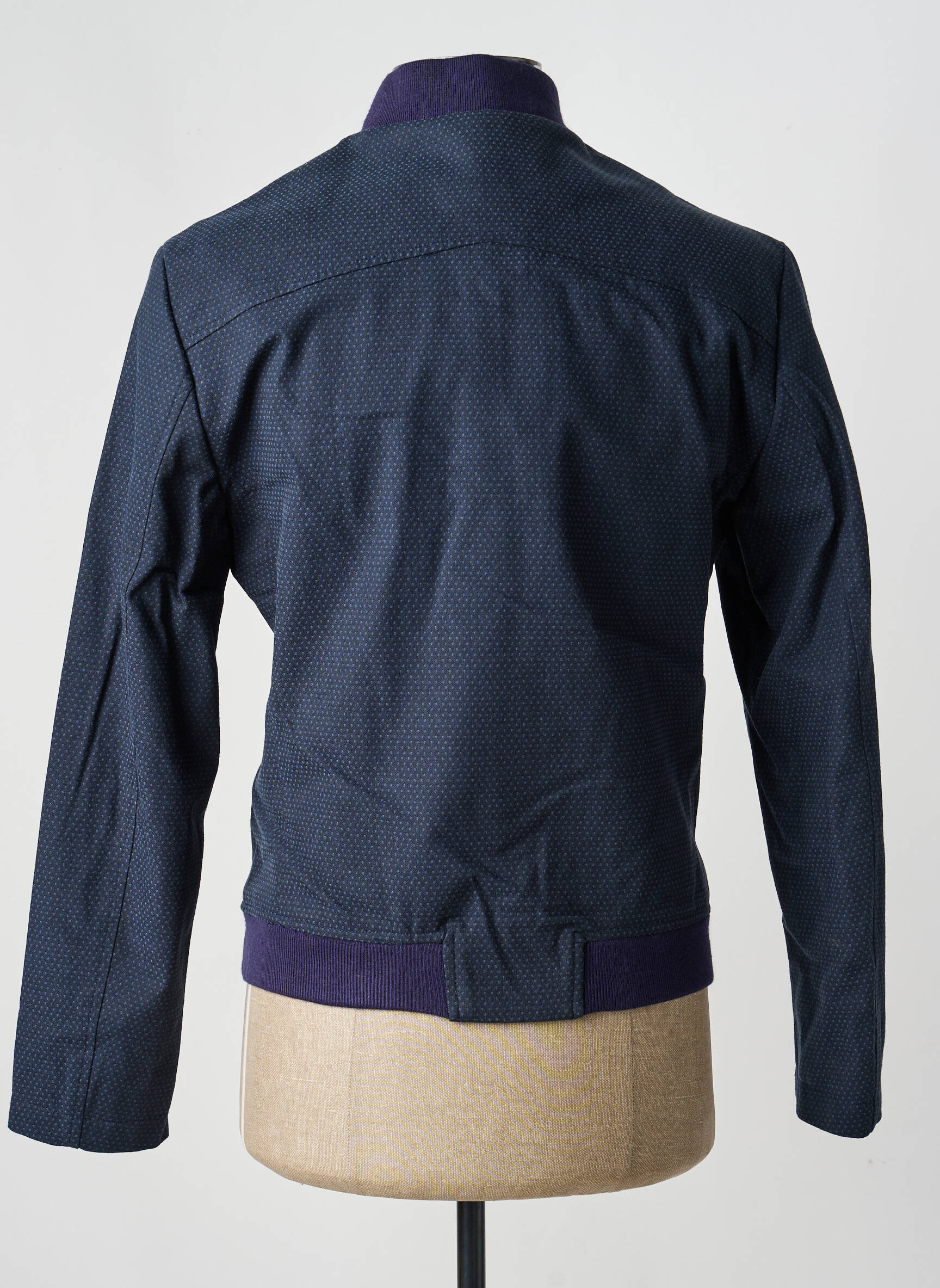 Blouson finition intérieure doublure satiné bleu PIERRE TALAMON homme