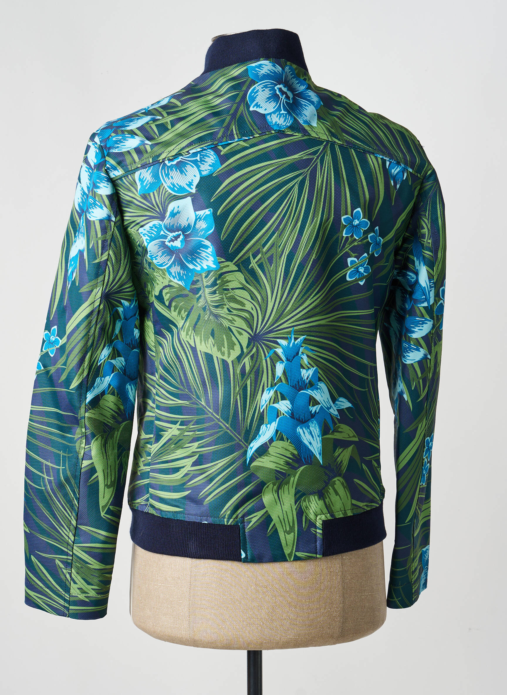 Blouson finition intérieure doublure satiné vert PIERRE TALAMON homme