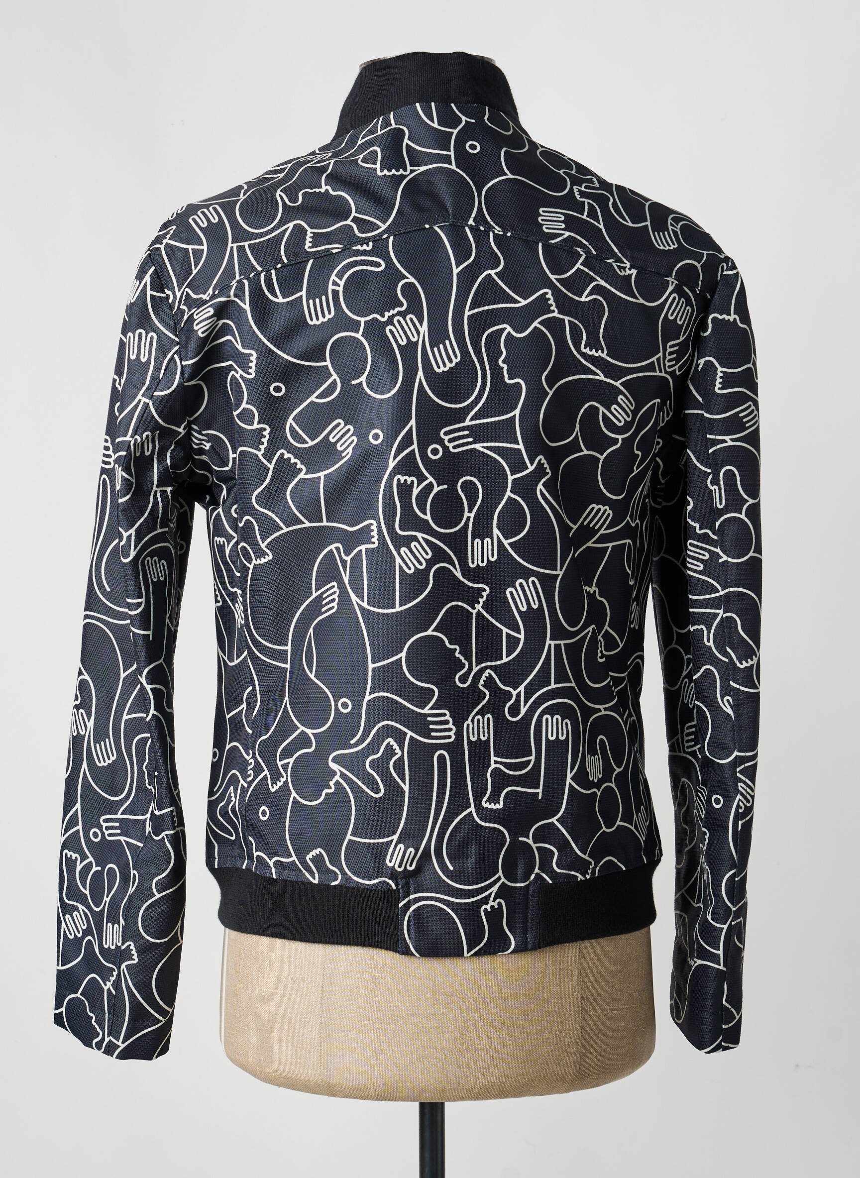 Blouson finition intérieure doublure satiné noir PIERRE TALAMON homme