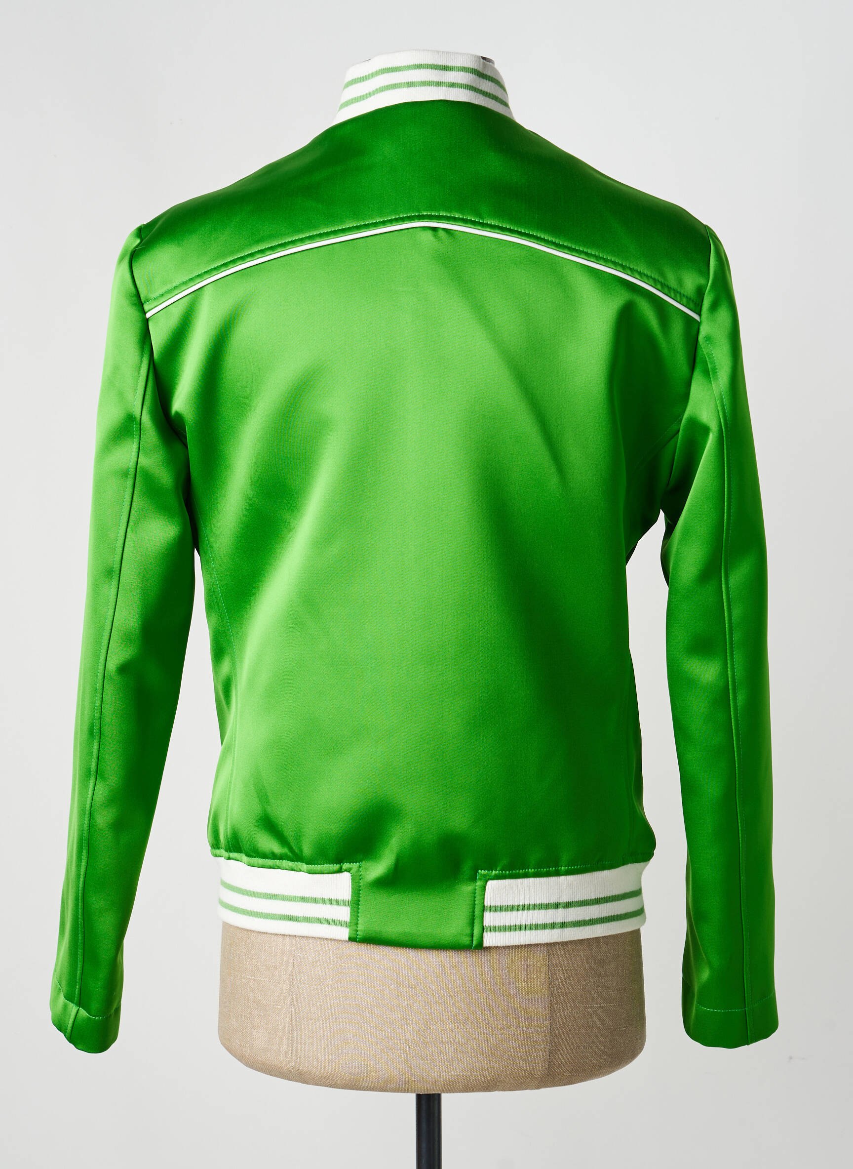 Blouson finition intérieure doublure satiné vert PIERRE TALAMON homme