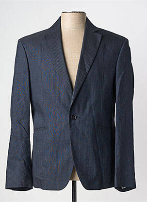 Blazer coupe cintrée bleu PIERRE TALAMON homme