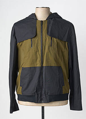 Coupe-vent poches a capuche vert PIERRE TALAMON homme