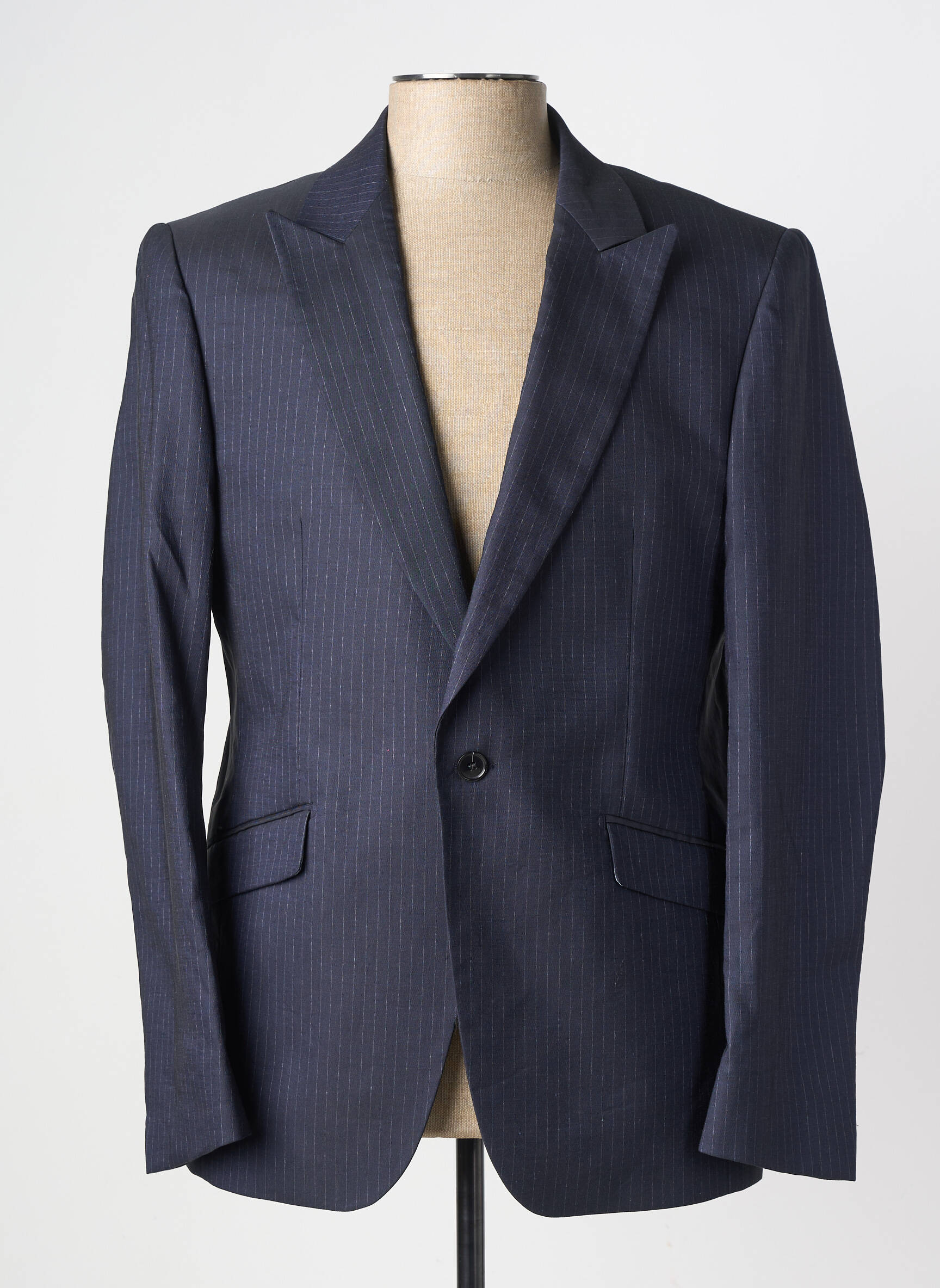 Blazer coupe cintrée bleu PIERRE TALAMON homme
