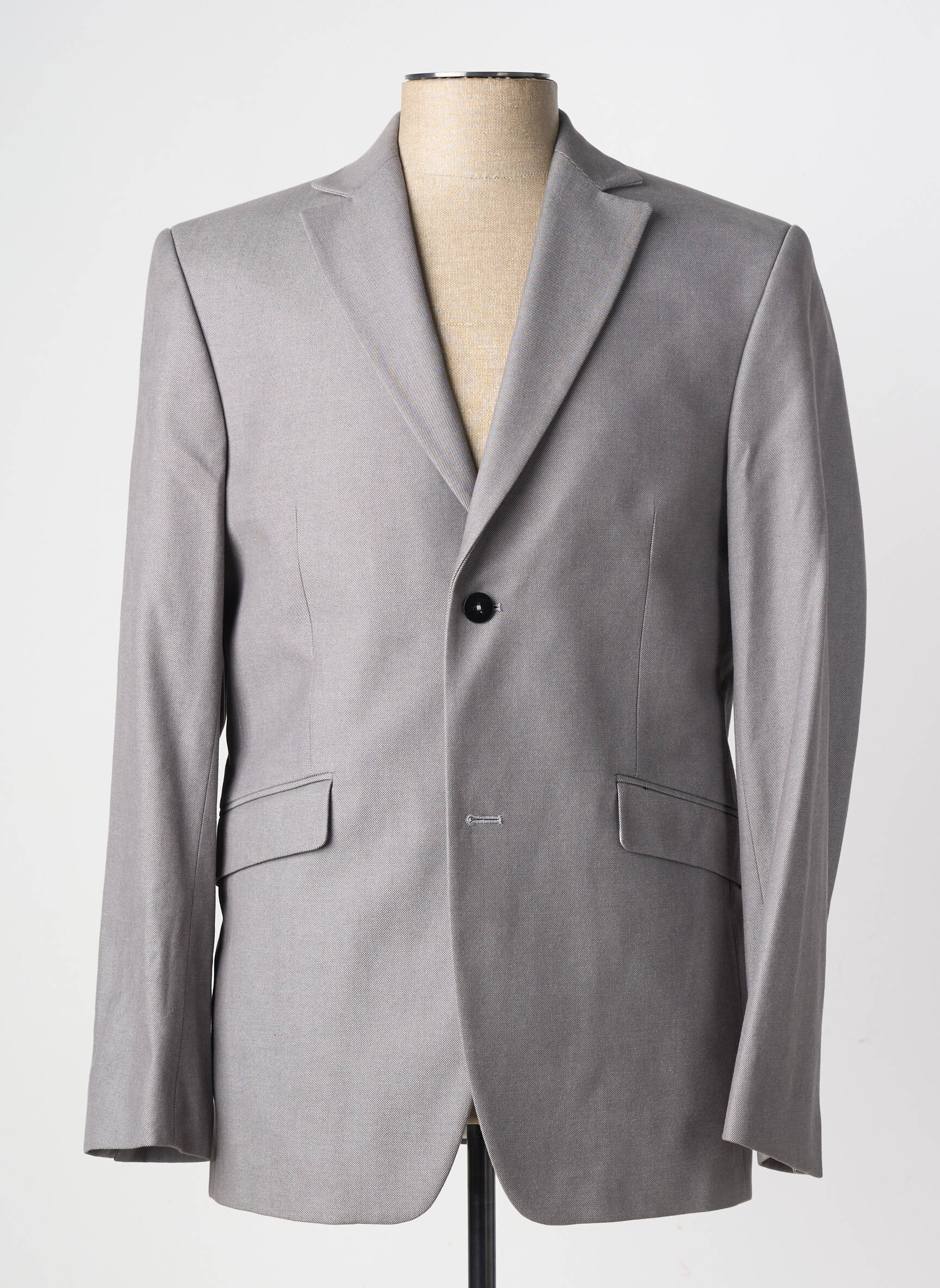 Veste casual fermeture boutonnée sur le devant gris PIERRE TALAMON homme