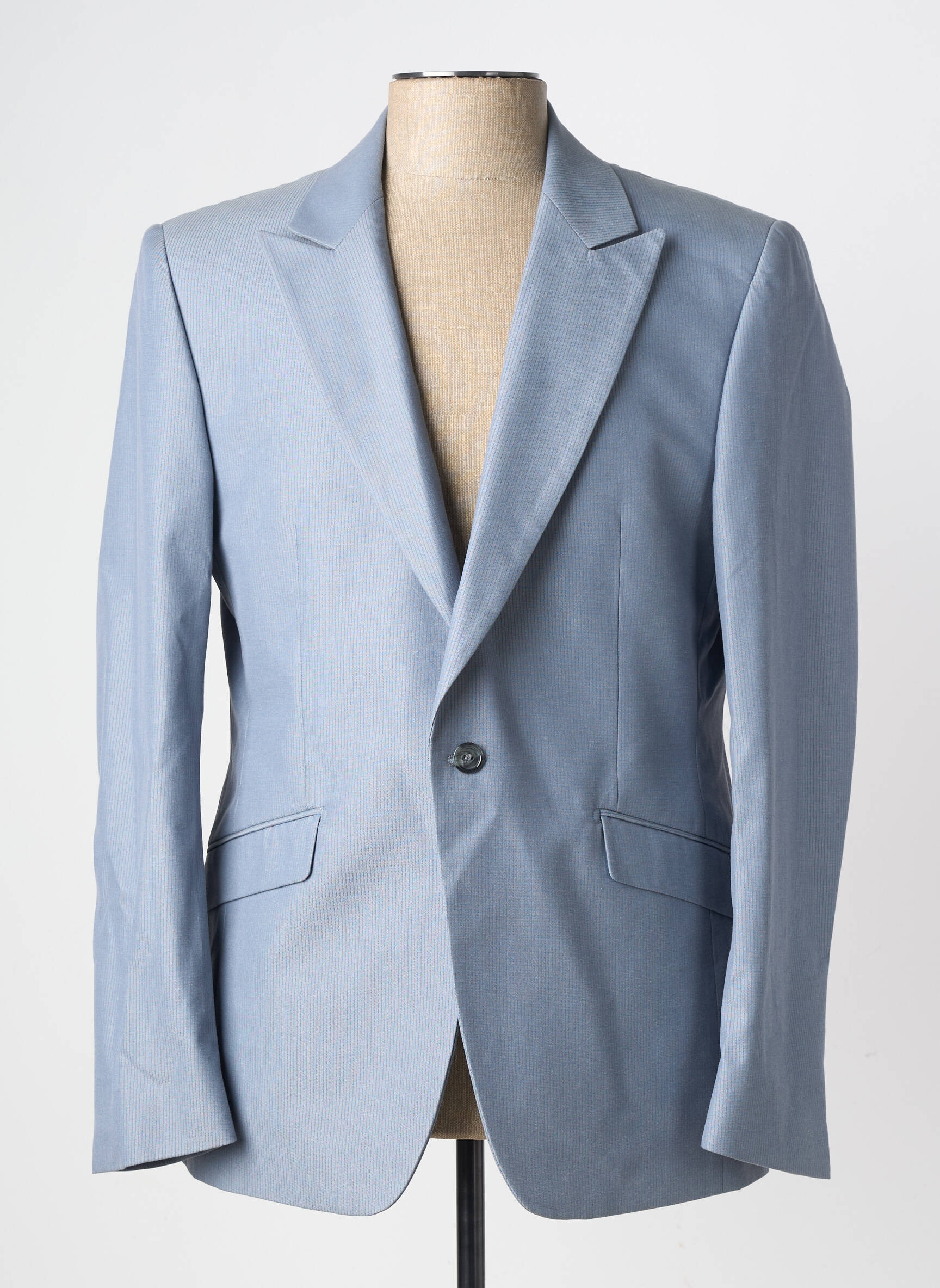 Blazer coupe cintrée bleu PIERRE TALAMON homme
