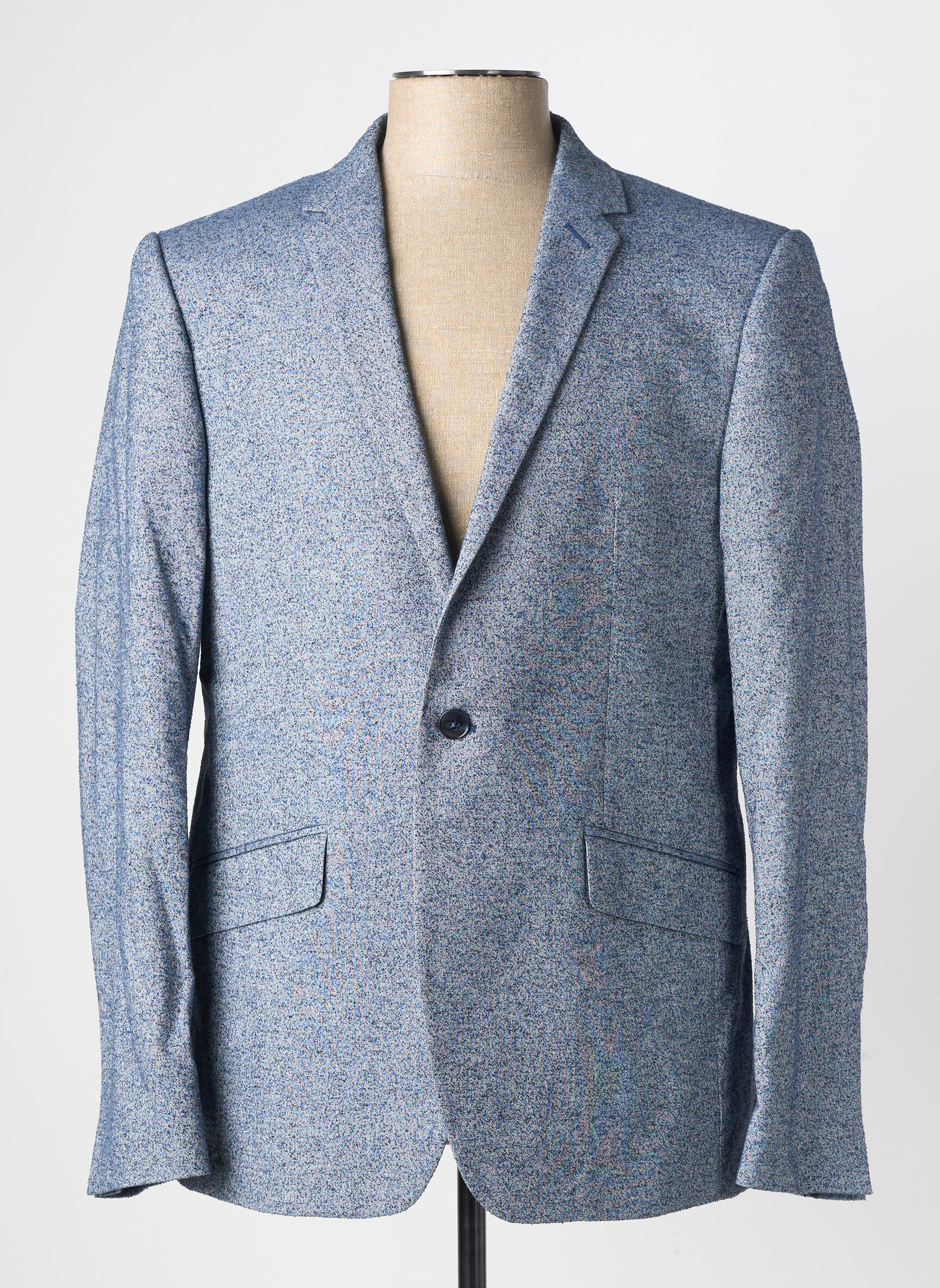 Blazer tissage chiné bleu PIERRE TALAMON homme