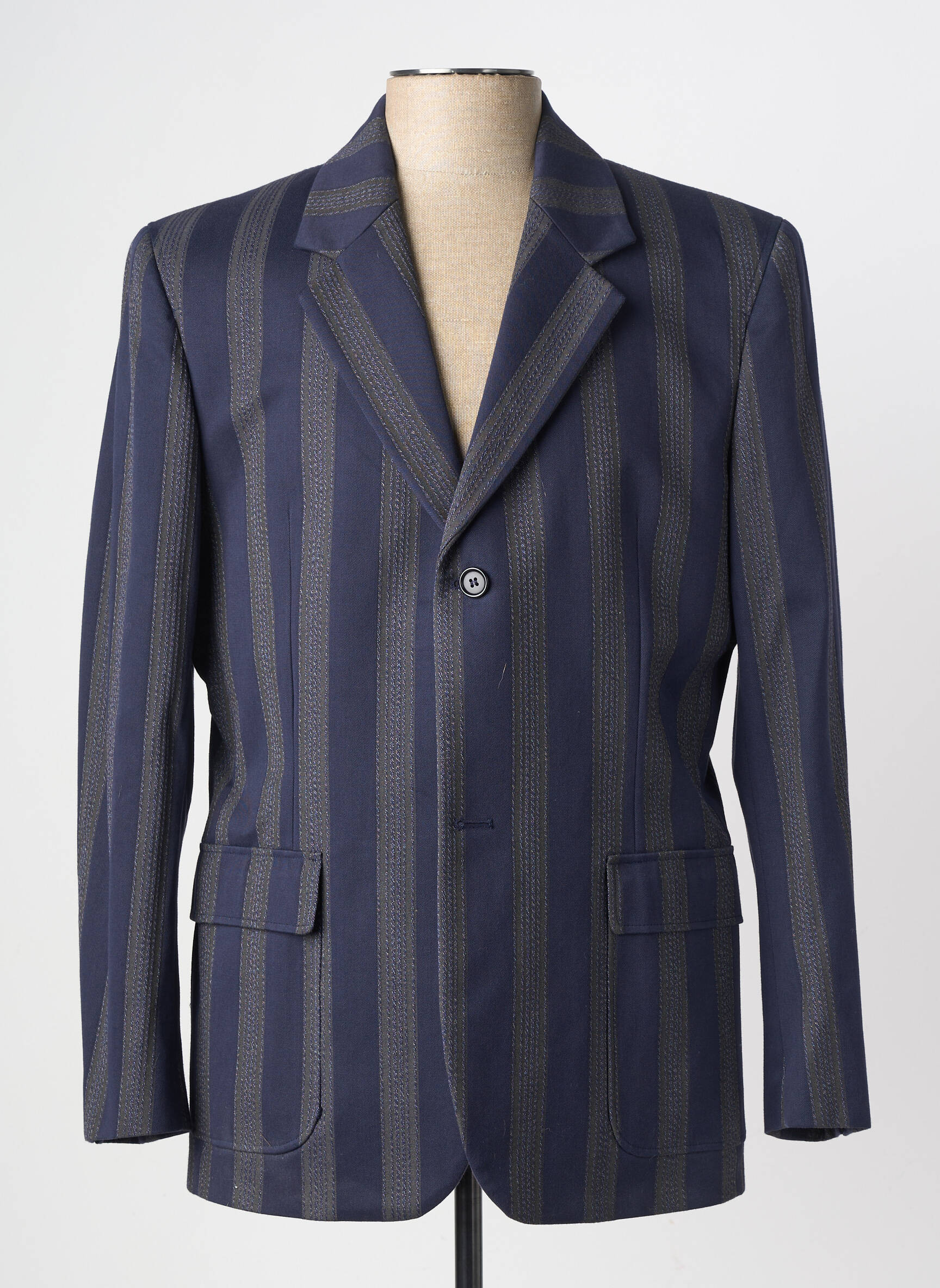 Blazer coupe cintrée bleu PIERRE TALAMON homme