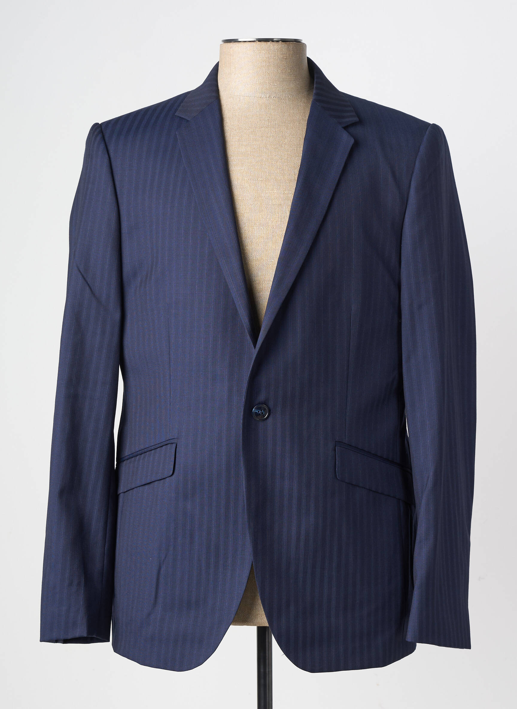 Blazer coupe cintrée bleu PIERRE TALAMON homme