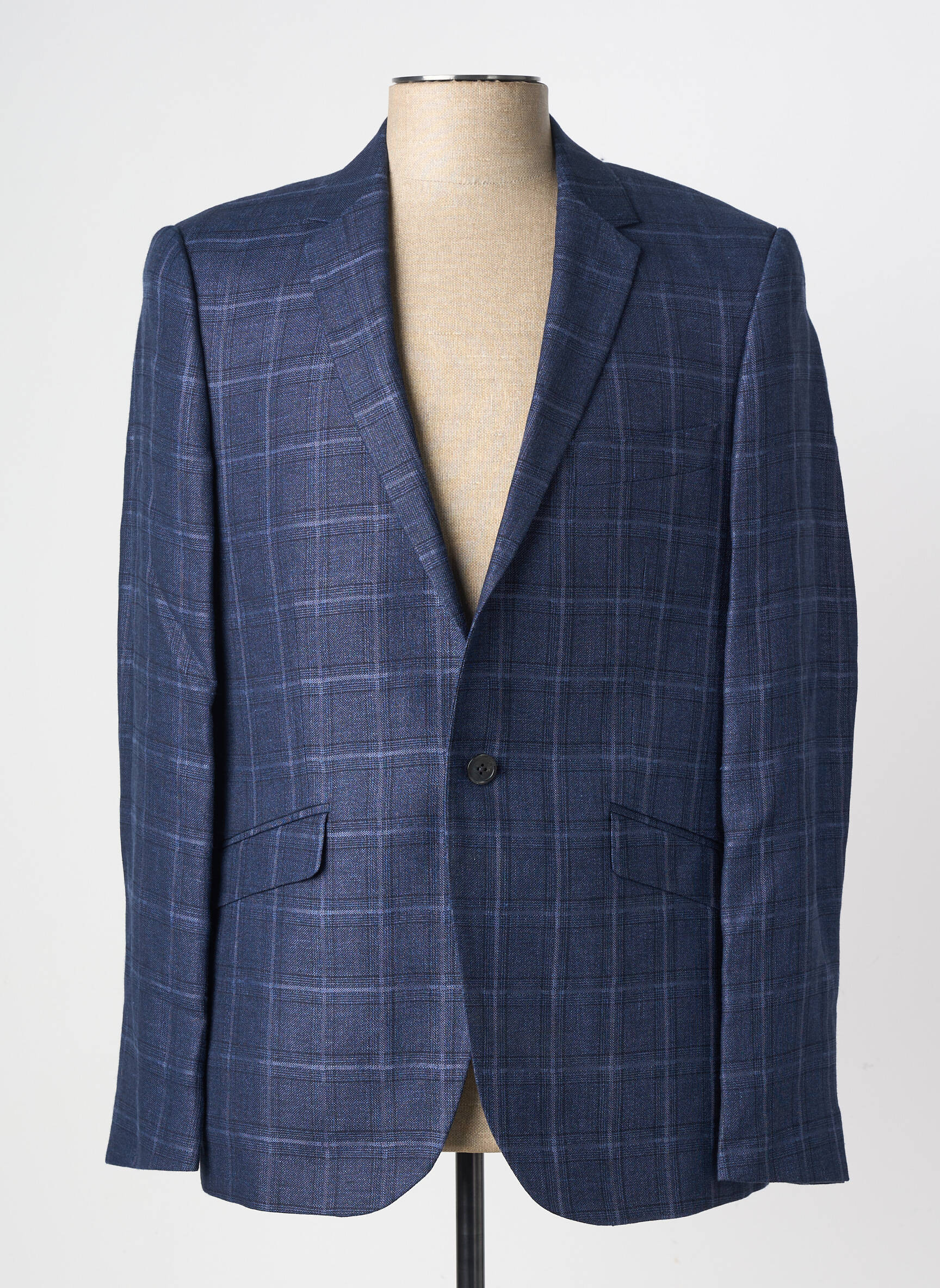 Blazer tissage chiné bleu PIERRE TALAMON homme