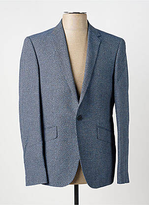Blazer finition intérieure doublée bleu PIERRE TALAMON homme