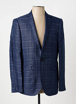 Blazer finition intérieure doublée bleu PIERRE TALAMON homme