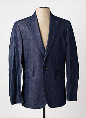 Blazer finition intérieure doublée bleu PIERRE TALAMON homme