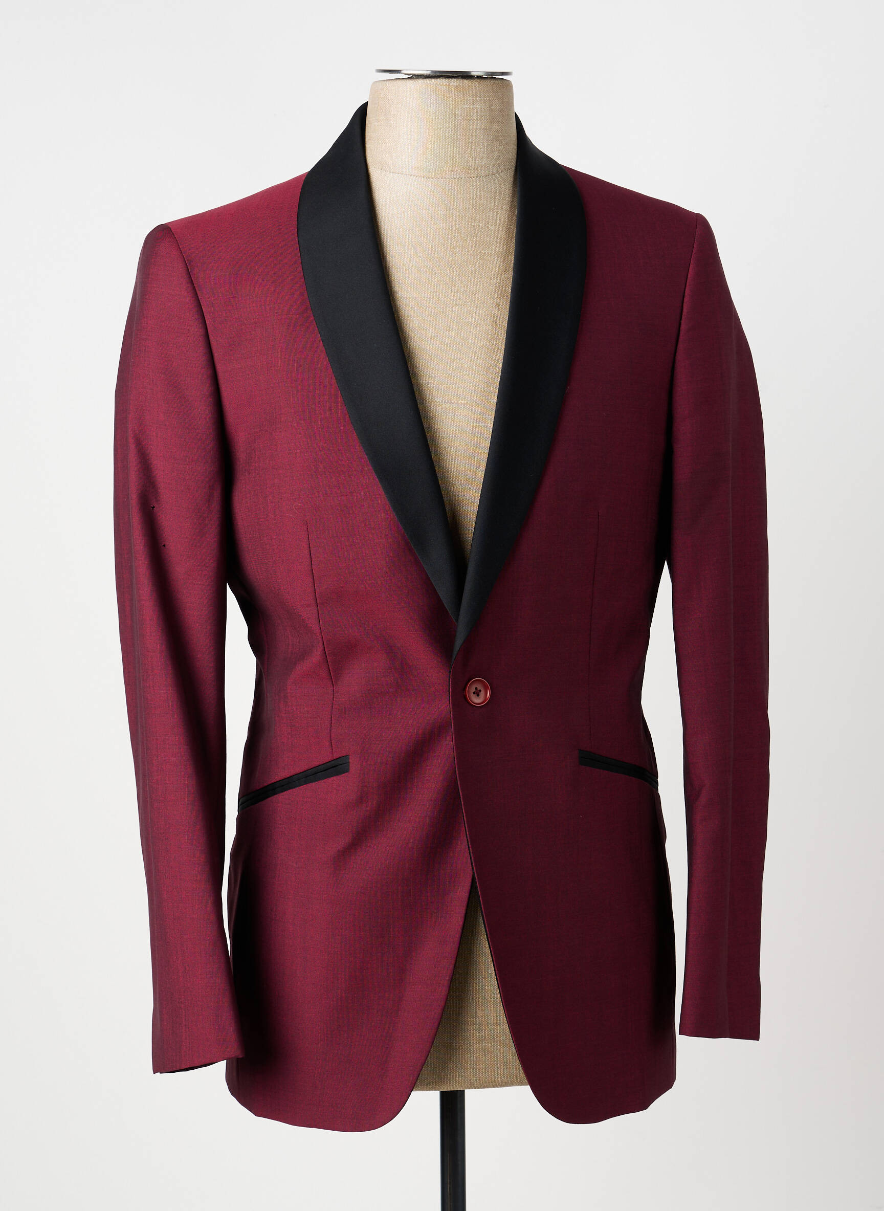 Blazer coupe cintrée rouge PIERRE TALAMON homme
