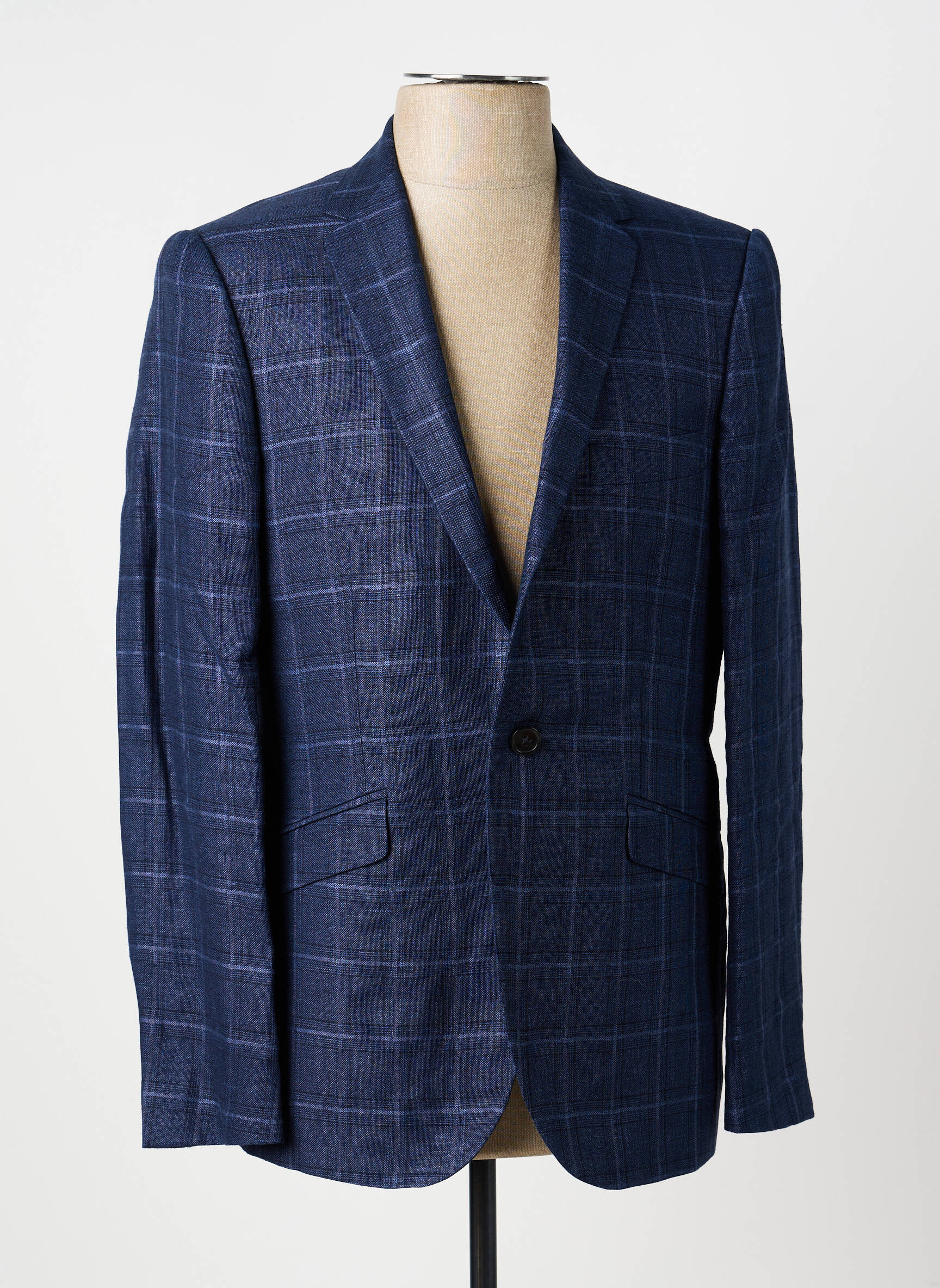 Blazer finition intérieure doublée bleu PIERRE TALAMON homme