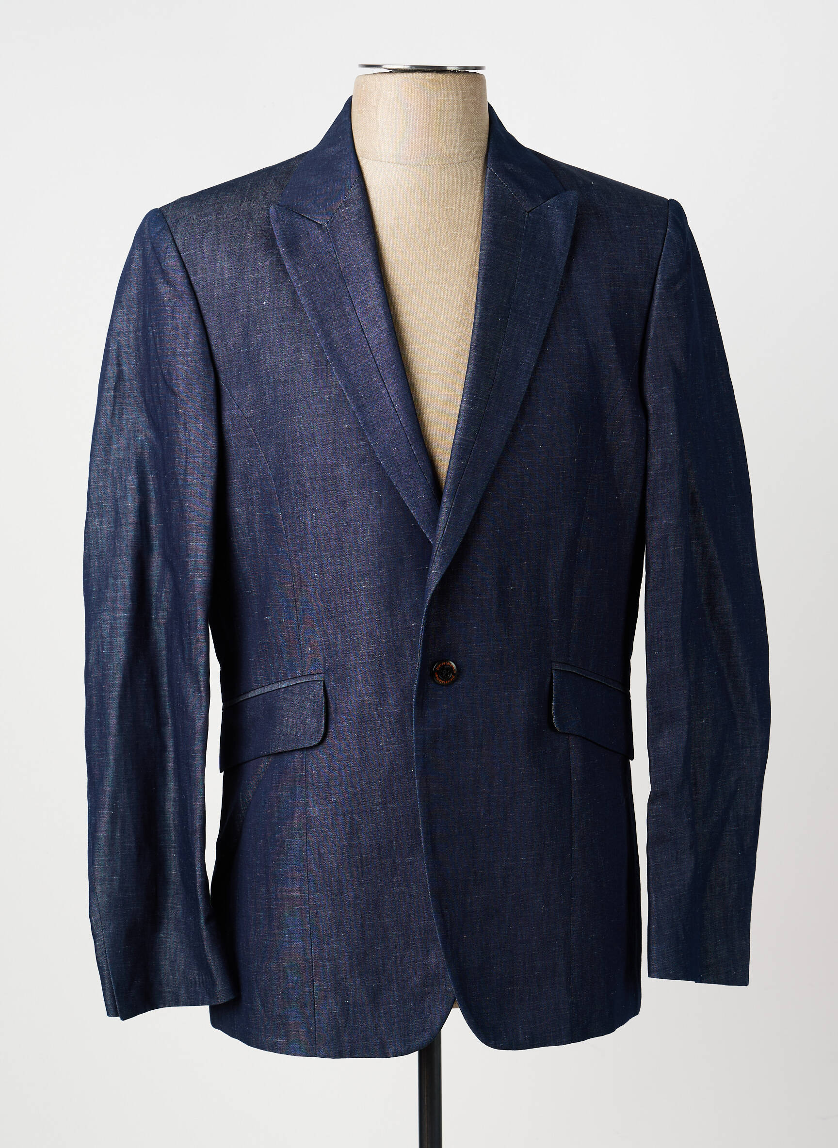 Blazer finition intérieure doublée bleu PIERRE TALAMON homme